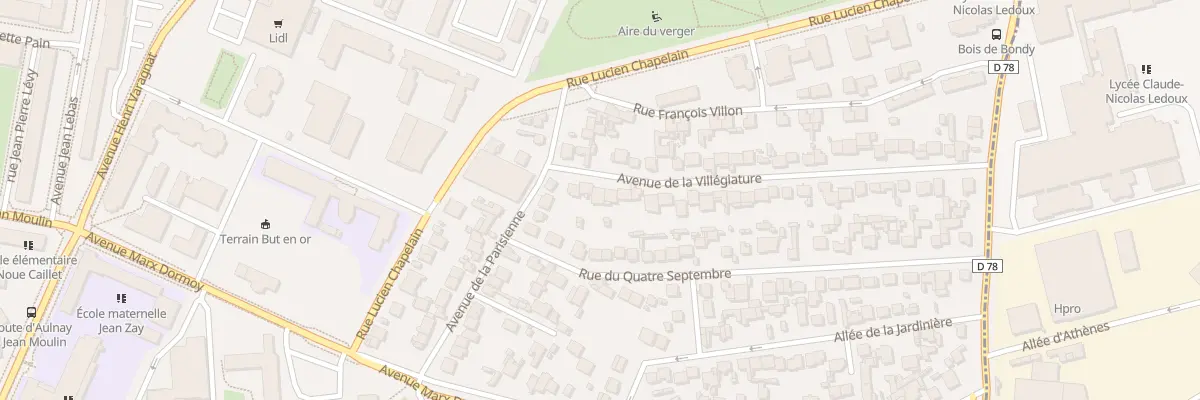 Plan du 8 Av de la Villégiature à Bondy