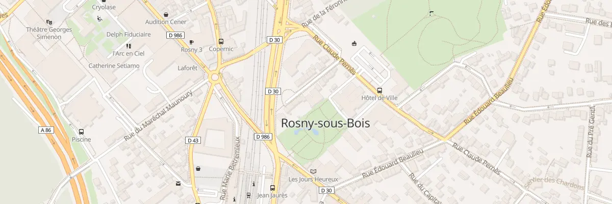 Plan du 14 Rue Anatole France à Rosny-sous-Bois