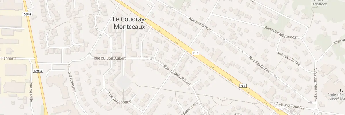 Plan du 7 Rue de la Clef des Champs au Coudray-Montceaux