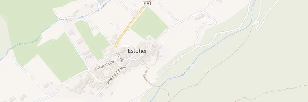 Plan de Cae de la Font Noudou à Estoher