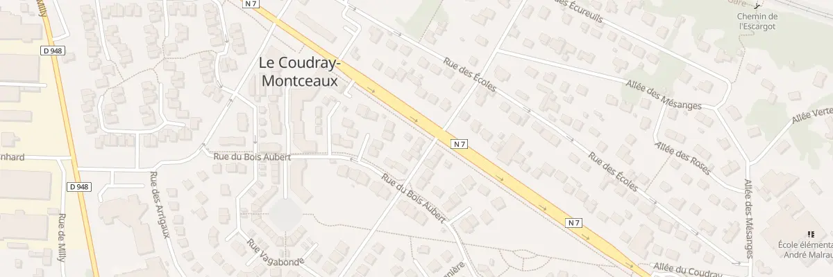 Plan du 1 Rue de la Clef des Champs au Coudray-Montceaux