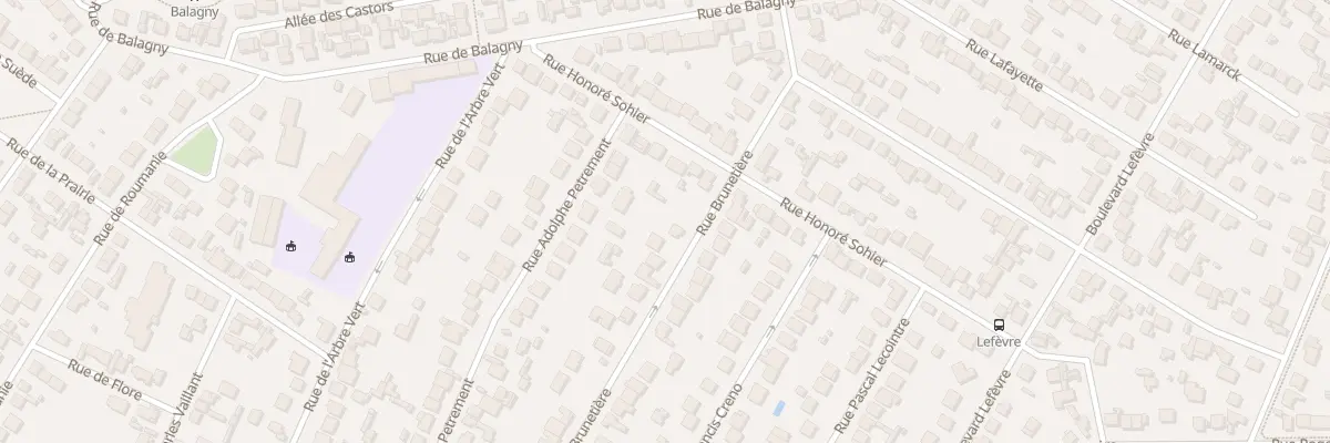 Plan du 83 Rue Brunetière à Aulnay-sous-Bois