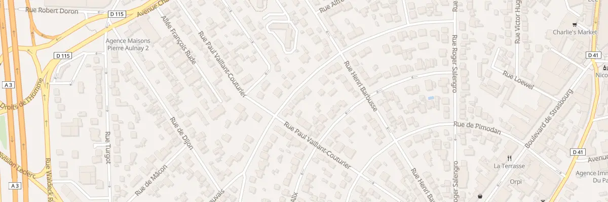 Plan du 33 Av Mal de Lattre de Tassigny à Aulnay-sous-Bois