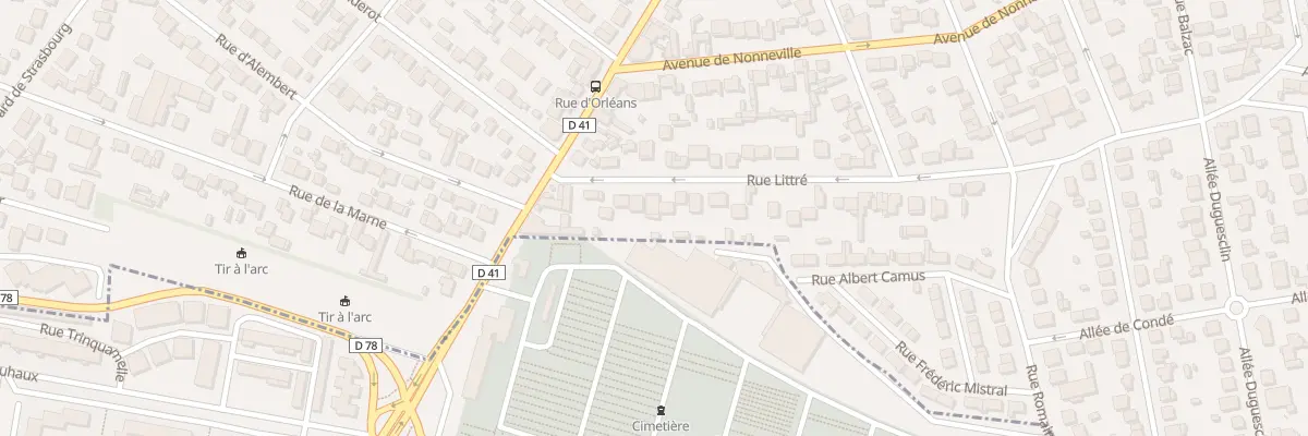 Plan du 12 Rue Littré à Aulnay-sous-Bois