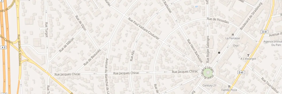 Plan du 33 Rue Alix à Aulnay-sous-Bois
