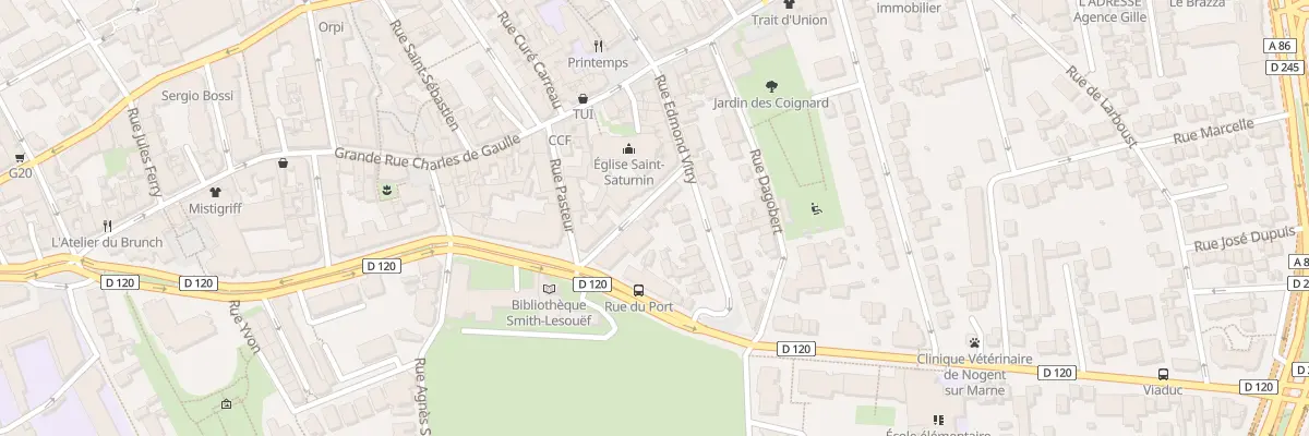 Plan du 8 Rue Abbe Guilleminault à Nogent-sur-Marne