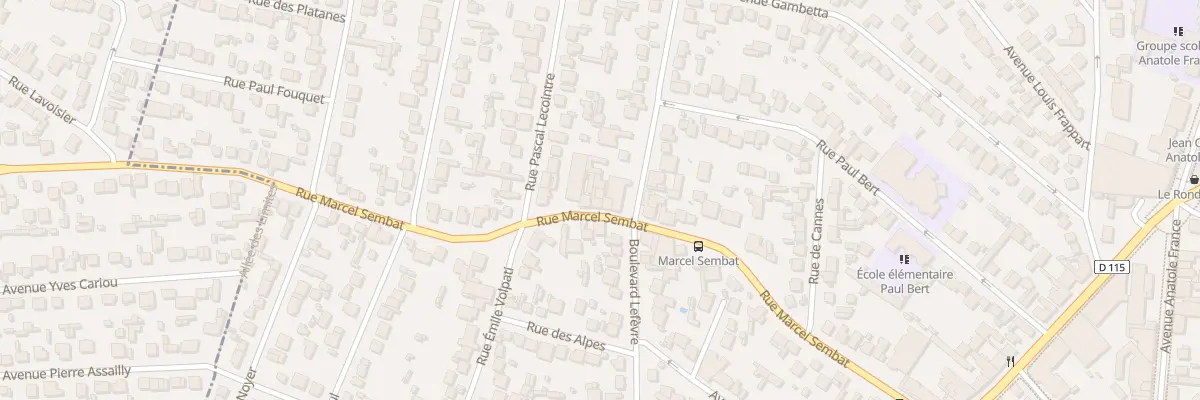 Plan du 46 Rue Marcel Sembat à Aulnay-sous-Bois