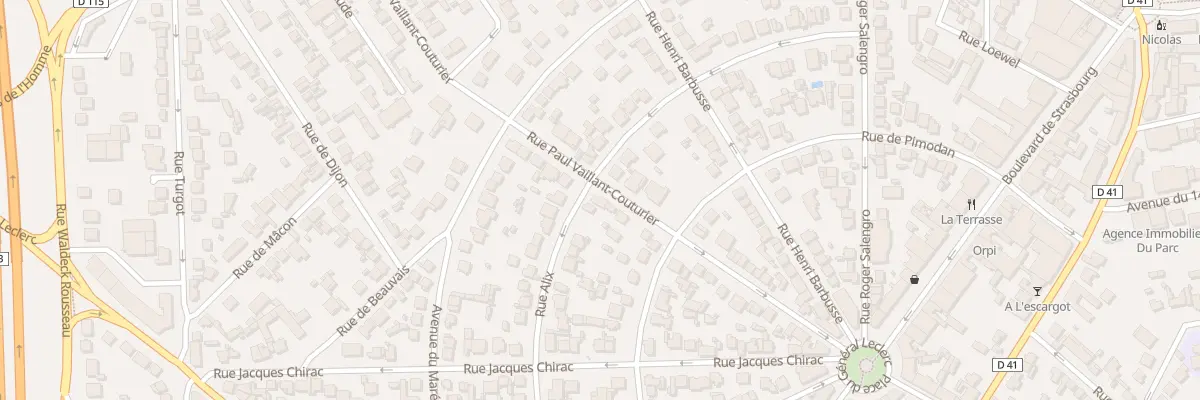 Plan du 43 Rue P Vaillant Couturier à Aulnay-sous-Bois