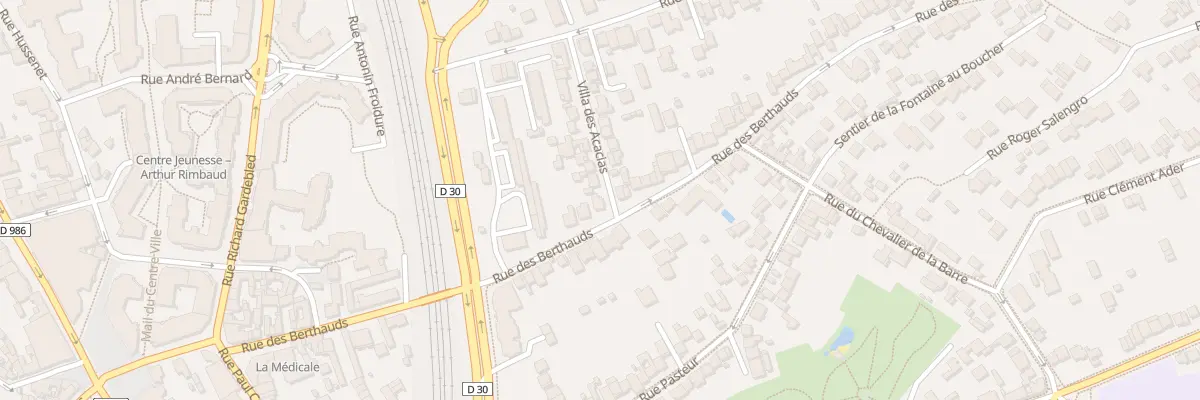 Plan du 33 Rue des Berthauds à Rosny-sous-Bois