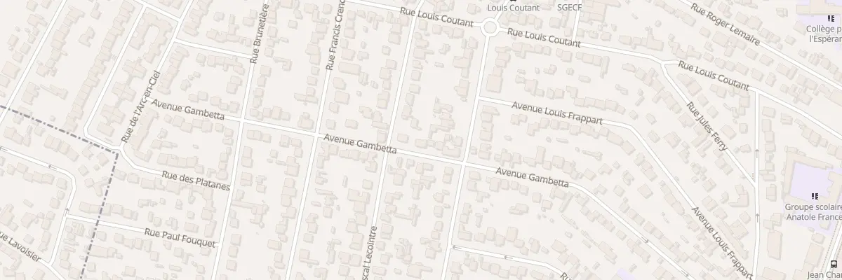 Plan du 60 Av Gambetta à Aulnay-sous-Bois