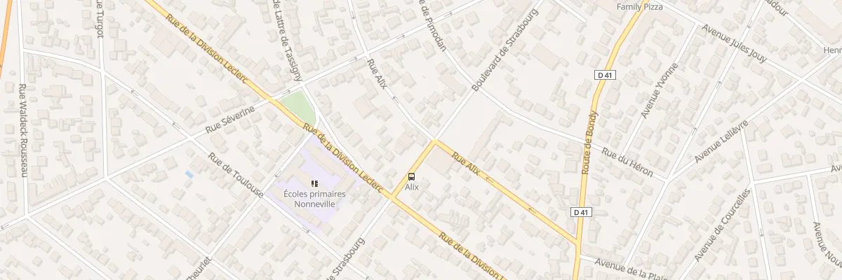 Plan du 74 Bd Strasbourg à Aulnay-sous-Bois