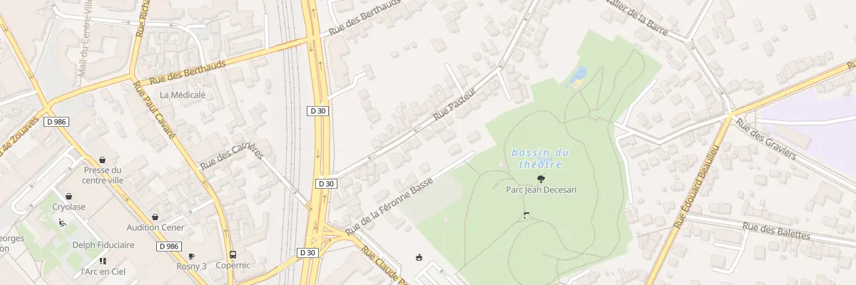 Plan du 12 Rue Pasteur à Rosny-sous-Bois