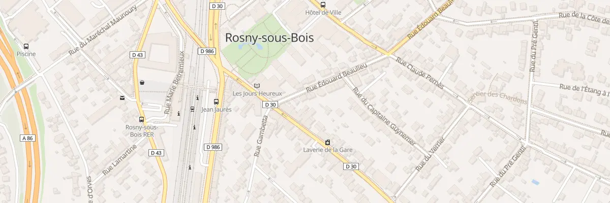 Plan du 8 Rue Edouard Beaulieu à Rosny-sous-Bois