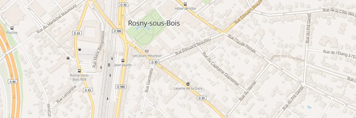 Plan du 10 Rue Edouard Beaulieu à Rosny-sous-Bois
