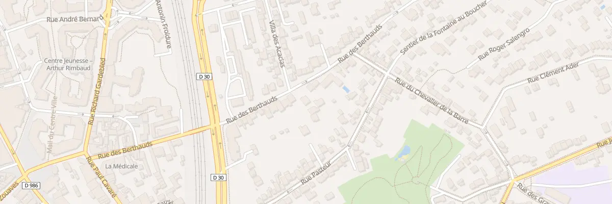 Plan du 42 Rue des Berthauds à Rosny-sous-Bois