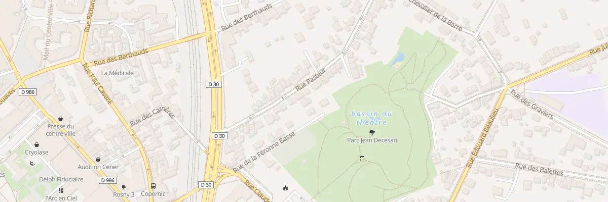 Plan du 14 Rue Pasteur à Rosny-sous-Bois