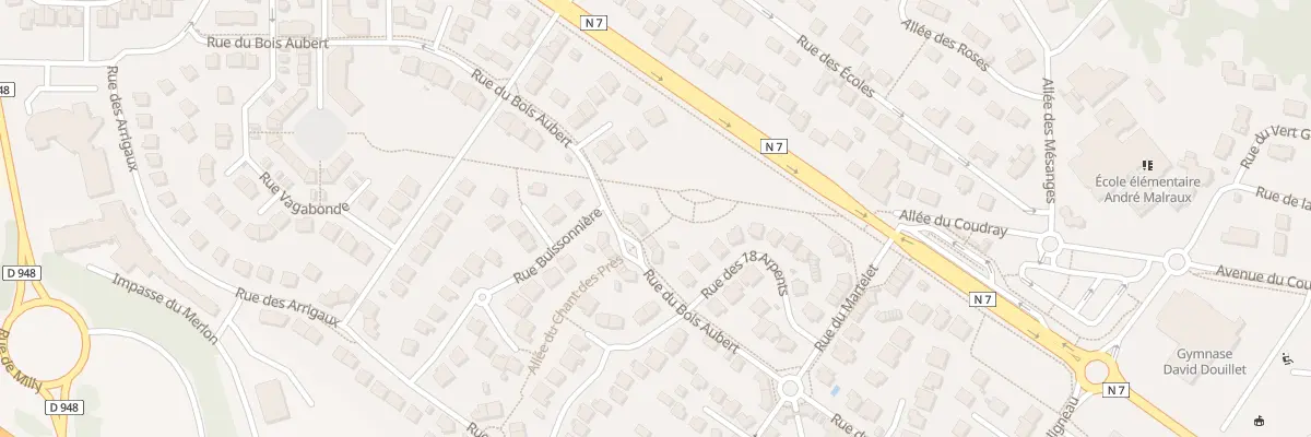 Plan du 22 Rue du Bois Aubert au Coudray-Montceaux