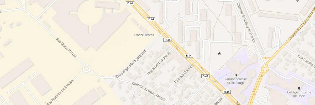 Plan du 6 Rue Ernest Cognacq à Aulnay-sous-Bois
