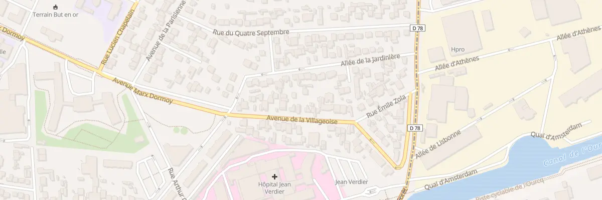 Plan du 19 Av de la Villageoise à Bondy