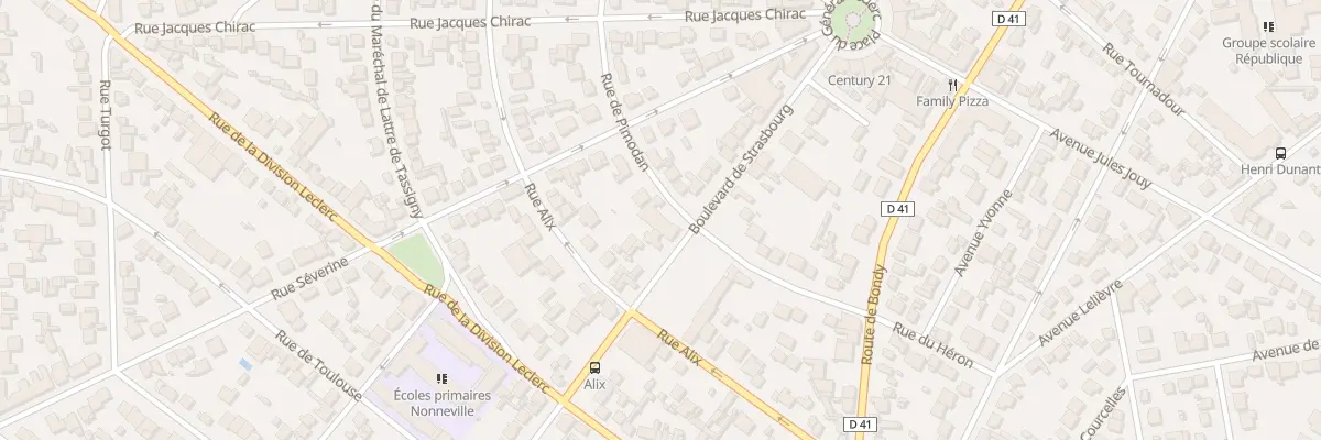 Plan du 64 Bd Strasbourg à Aulnay-sous-Bois