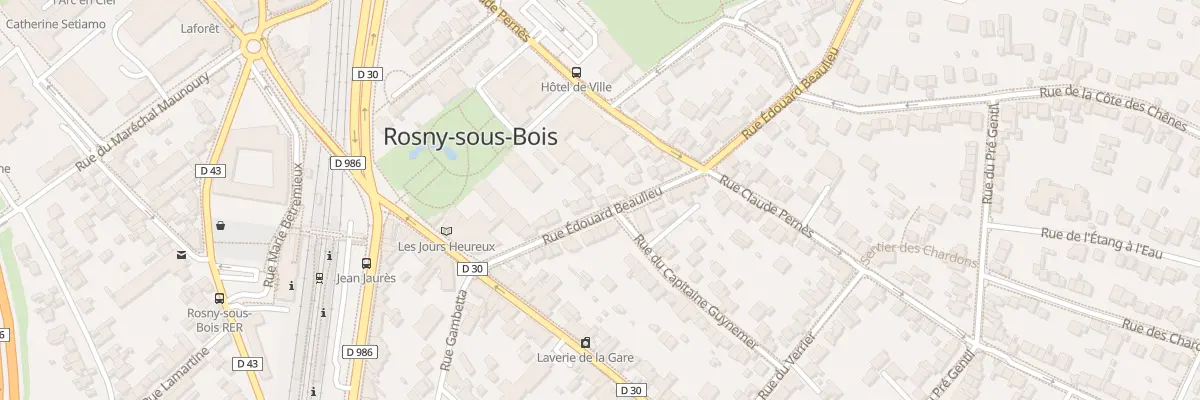 Plan du 13 Rue Edouard Beaulieu à Rosny-sous-Bois