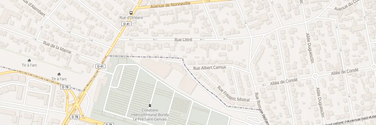 Plan du 20 Rue Albert Camus à Aulnay-sous-Bois