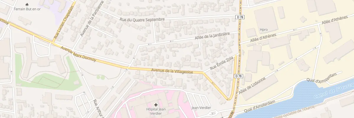 Plan du 23 Av de la Villageoise à Bondy