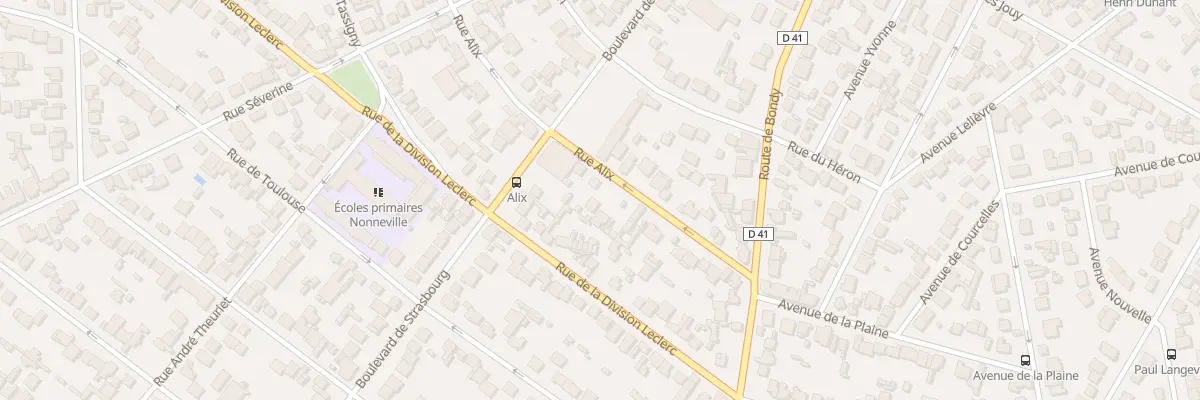Plan du 100 Rue Alix à Aulnay-sous-Bois