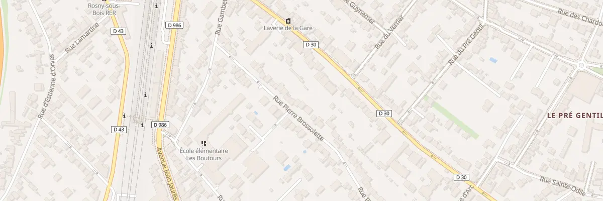 Plan du 23 Rue Pierre Brossolette à Rosny-sous-Bois