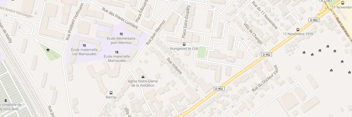 Plan du 27 Rue Voltaire à Rosny-sous-Bois