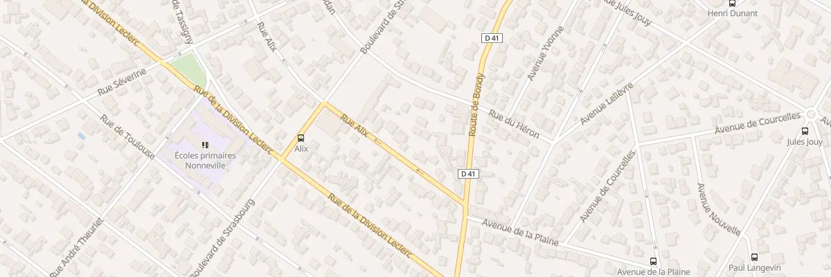 Plan du 85B Rue Alix à Aulnay-sous-Bois