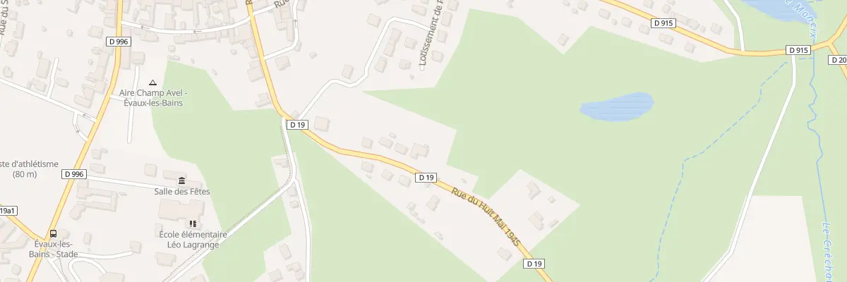 Plan du 9 Rue du Huit Mai 1945 à Évaux-les-Bains