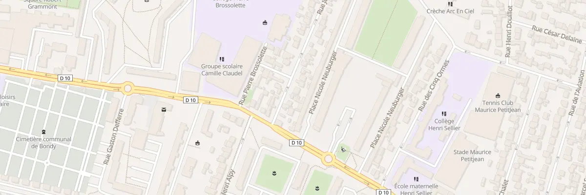 Plan du 6 Rue Jules Auffret à Bondy