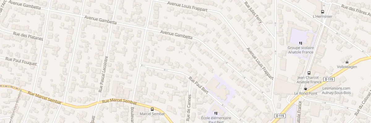 Plan du 42 Rue Paul Bert à Aulnay-sous-Bois