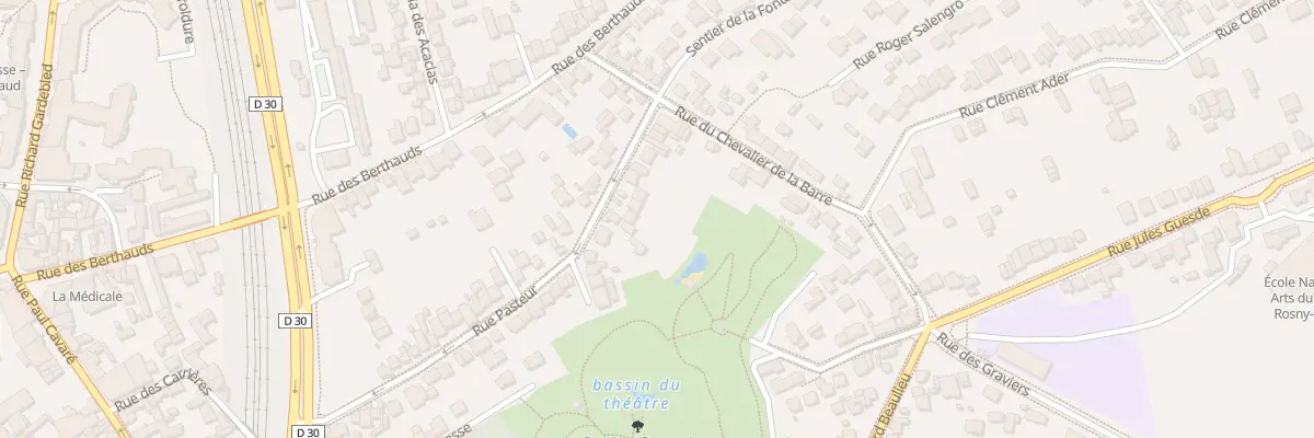 Plan du 34 Rue Pasteur à Rosny-sous-Bois