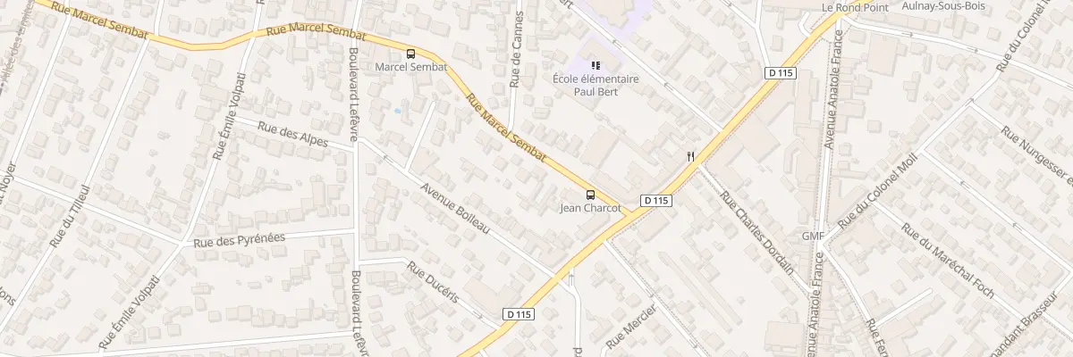 Plan du 9 Rue Marcel Sembat à Aulnay-sous-Bois