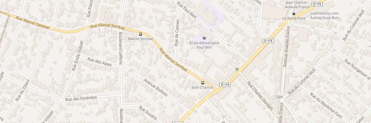 Plan du 16 Rue Marcel Sembat à Aulnay-sous-Bois