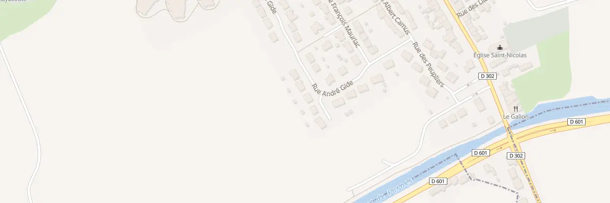 Plan du 16 Rue André Gide à Zuydcoote