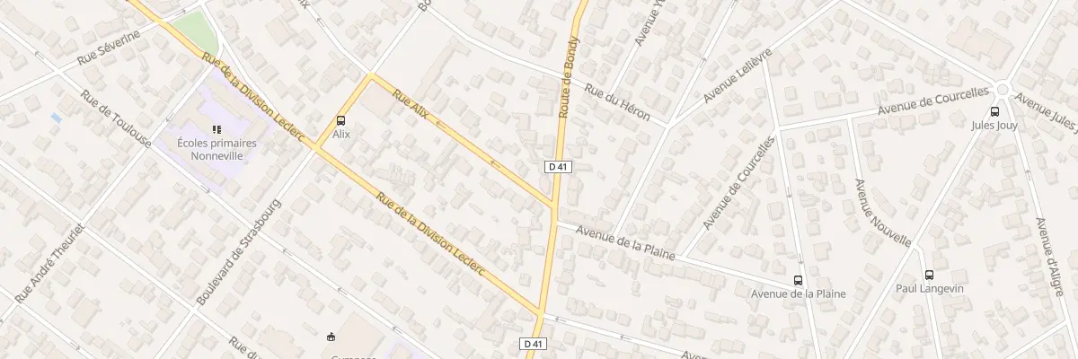 Plan du 95 Rue Alix à Aulnay-sous-Bois