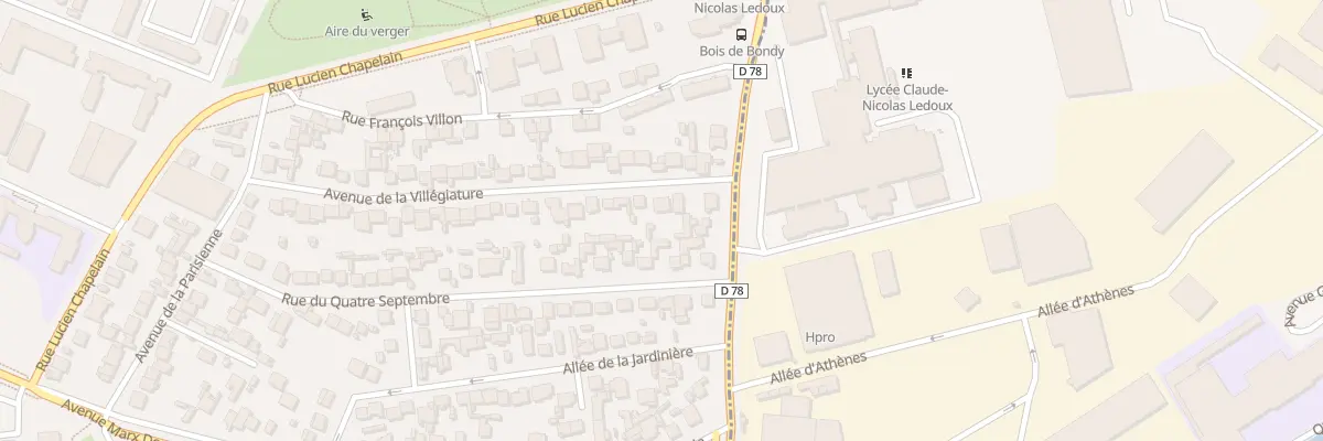 Plan du 44 Av de la Villégiature à Bondy