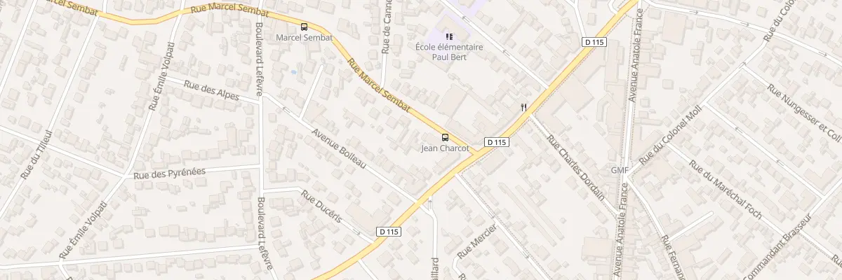Plan du 7 Rue Marcel Sembat à Aulnay-sous-Bois