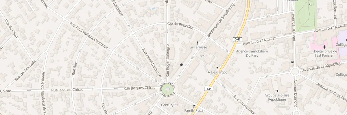 Plan du 10 Rue Roger Salengro à Aulnay-sous-Bois