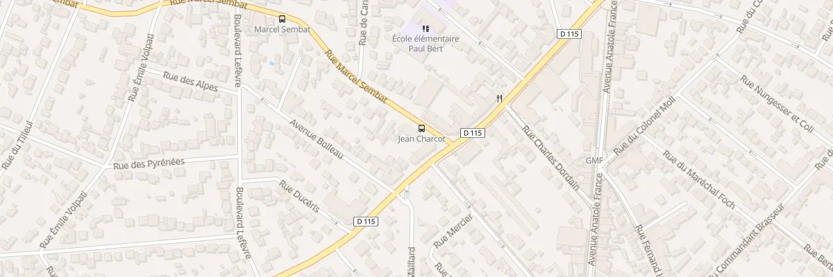 Plan du 1 Rue Marcel Sembat à Aulnay-sous-Bois