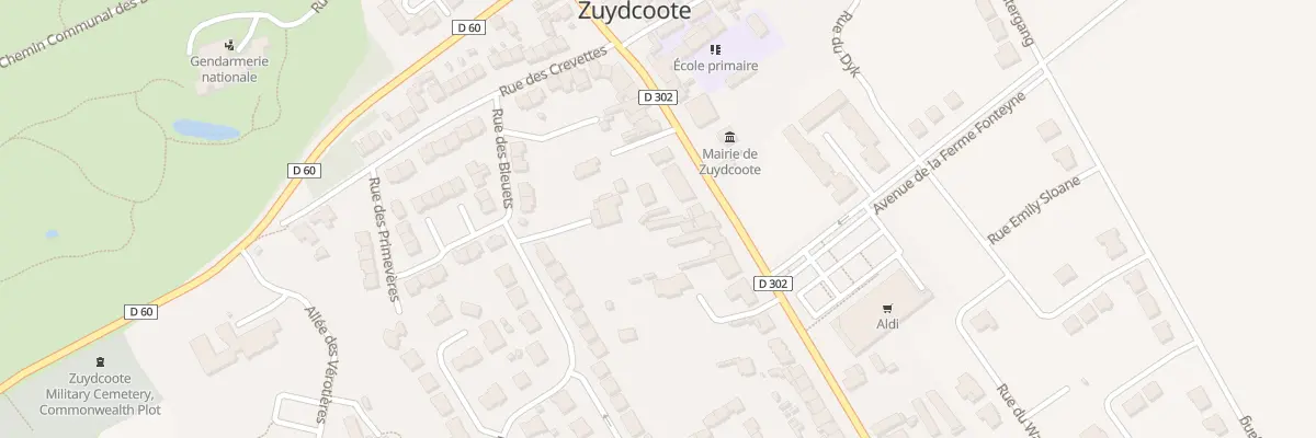 Plan du 105 Rue du Gen de Gaulle à Zuydcoote
