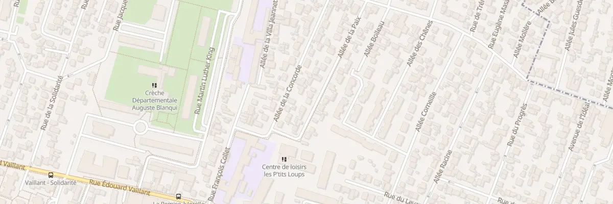 Plan du 22 All de la Paix à Bondy