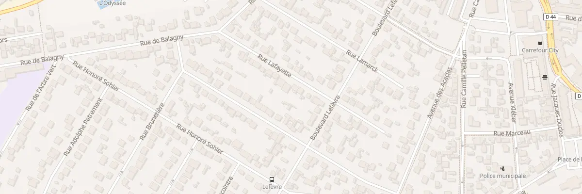 Plan du 17 Rue Lafayette à Aulnay-sous-Bois