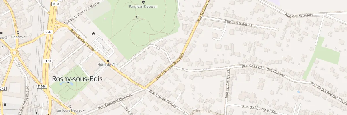 Plan du 7 Rue Emile Auxerre à Rosny-sous-Bois
