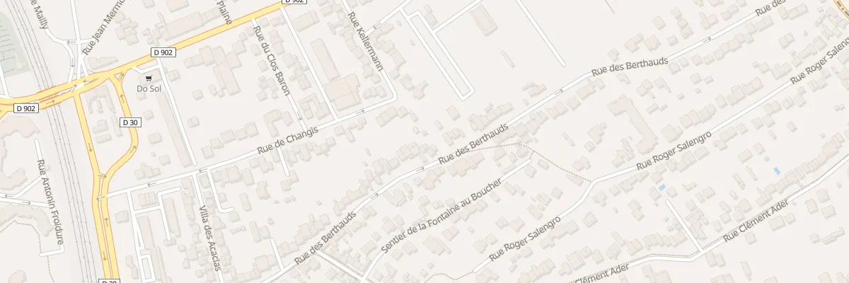 Plan du 93 Rue des Berthauds à Rosny-sous-Bois