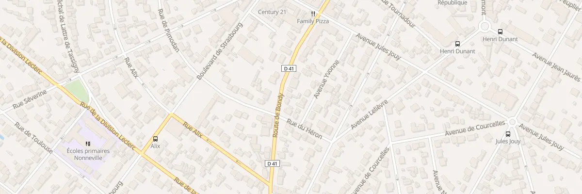 Plan du 65B Rte de Bondy à Aulnay-sous-Bois