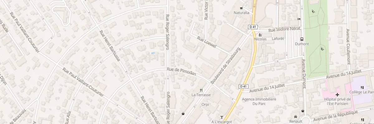 Plan du 16 Rue de Pimodan à Aulnay-sous-Bois